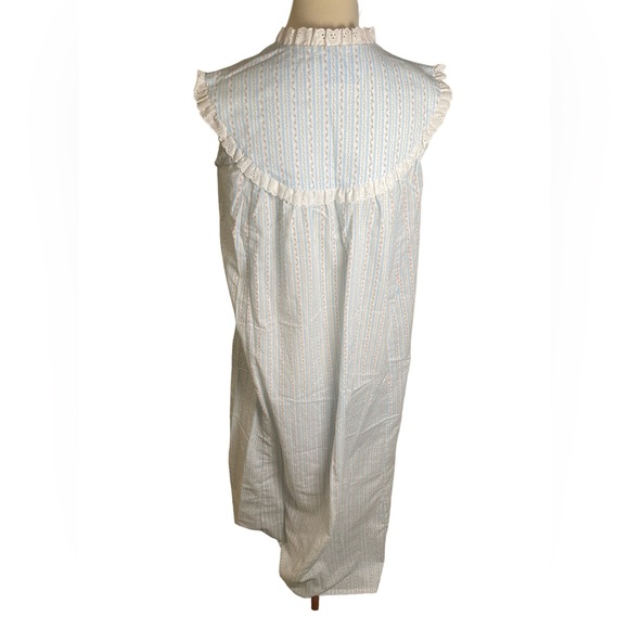Vintage 70s Floral Striped Nightgown - Picture 3 of 4